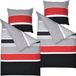Merkloos / Sans marque Wan GmbH Dekbedovertrek 135x200 cm Katoen Grijs/Rood/Wit/Zwart