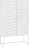 vidaXL Hoge kast 80x35x135 cm staal wit