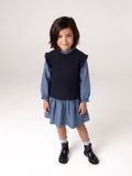Vertbaudet 2-in-1 jurk voor meisjes marineblauw