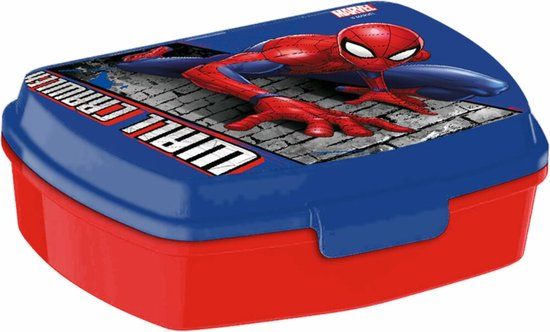 Marvel Spiderman Broodtrommel - Rood/Blauw - 20 x 10 cm