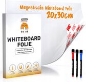 Merkloos / Sans marque Bol Magnetische Whiteboard Folie 20x30 cm Zelfklevend met Markers