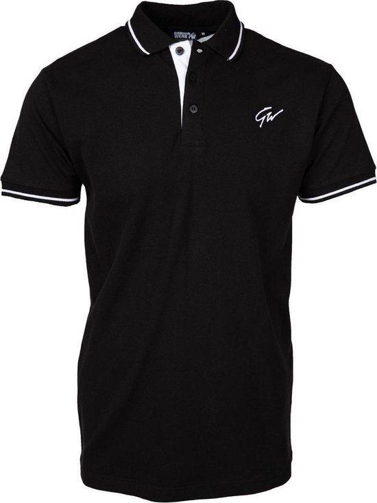 Gorilla Wear Delano Polo - Zwart/Wit - XL