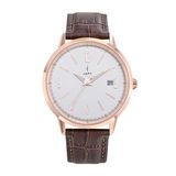JAPY Heren analoog quartz horloge met lederen band 2900203