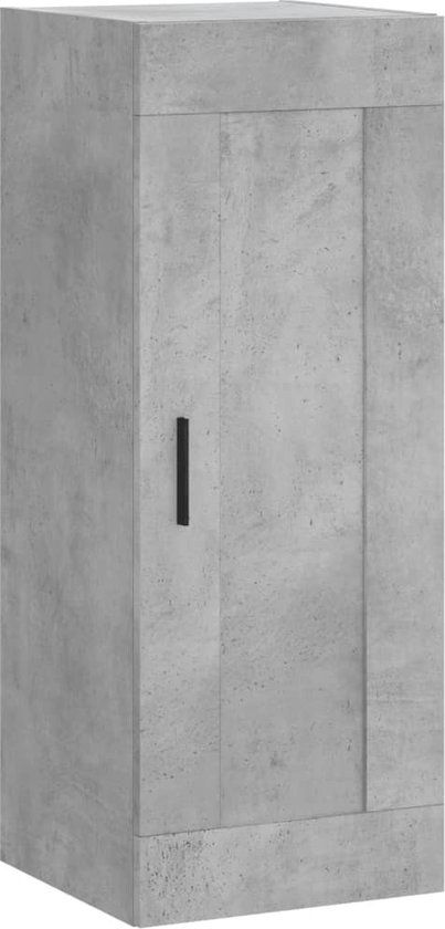 vidaXL Wandkast 34,5x34x90 cm bewerkt hout betongrijs