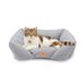 Ferplast Hondenbedkussen voor middelgrote honden, kattenbed, wasbaar synthetisch bouclé materiaal, zachte vulling, 55 x 45 x 20 cm. Grijs