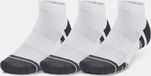 Under Armour UA Performance Tech 3pk Low-WHT Unisex Sportsokken - Wit - Jet Grijs