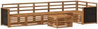 vidaXL Naturel Massief Acacia Hout Hoek Loungeset 6-zits
