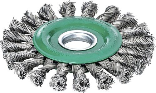 Lessmann ronde varkensstaartborstel Ø125 mm VA 14 mm 12.500 min-¹