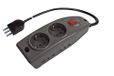 Poly Pool meervoudige stekkerdoos Compact met 6 stopcontacten, 1,5 m kabel en schakelaar zwart.