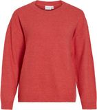 Vila Trui Viliga L/s O-neck Knit Top - Noos 14113016 Hibiscus/melange Dames Maat - M