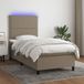 Maison Exclusive - Boxspringbed met matras en LED-verlichting, taupe, 90x190 cm, textiel