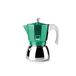 IBILI Elba Green Espressomachine, 9 kopjes, 450 ml, gegoten aluminium, roestvrijstalen bodem, geschikt voor inductie