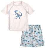 PLAYSHOES UV-bescherming 'Dino' ecru / opaal / cognac / wit