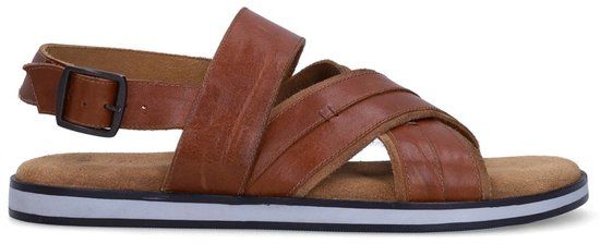 No Stress Heren Cognac Leren Sandalen Maat 41
