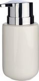 Berilo Distributeur de savon - Céramique - Blanc/Argent - 350 ml