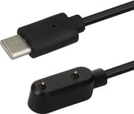 kwmobile USB-oplaadkabel type c geschikt voor Huawei Band 10 / Band 9 8 7 6 / Watch Fit 2 / Watch Fit 3 / Honor Band 10 9 8 7 6 - Kabel voor smartwatch - in zwart