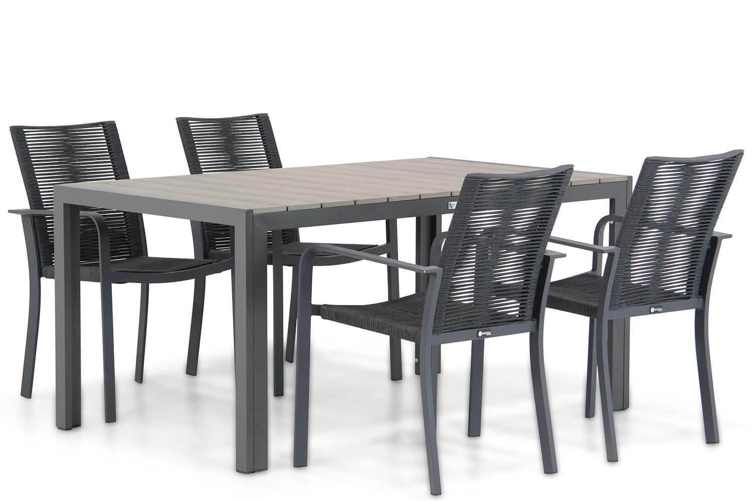 Santika Furniture Santika Annisa/Young 155 cm dining tuinset 5-delig