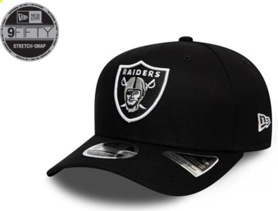 New Era RAIDERS BLACK STRETCH SNAP 9FIFTY CAP M/L