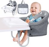 Equivera Chaise haute pour table - Gris