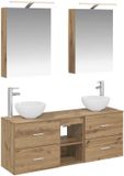 vidaXL Badkamerkast set 5 stuks Artisanaal eiken Bewerkt hout