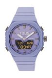 TOUS Analoog/digitaal horloge van staal met Bet nylon armband