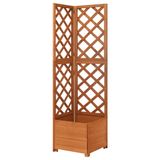 VidaXL Jardinière d'angle 40x40x150 cm bois d'épicéa massif
