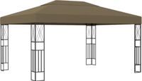 vidaXL Paviljoen, 3x4 meter, taupe kleur, met stoffen bekleding