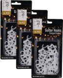 Accroches de suspension lumineuses - 72 pièces - crochets de gouttière - suspension de guirlandes lumineuses - fixation pour guirlandes lumineuses sur votre toit