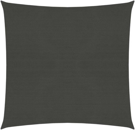 vidaXL Zonnezeil 160 g/m² 2,5x2,5 m HDPE Antracietkleurig