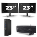 Dell Optiplex 3070 Micro USFF - Intel Core i5-9e Generatie - 8Go RAM - 256Go SSD - Windows 11 + 2x 23 inch Monitor