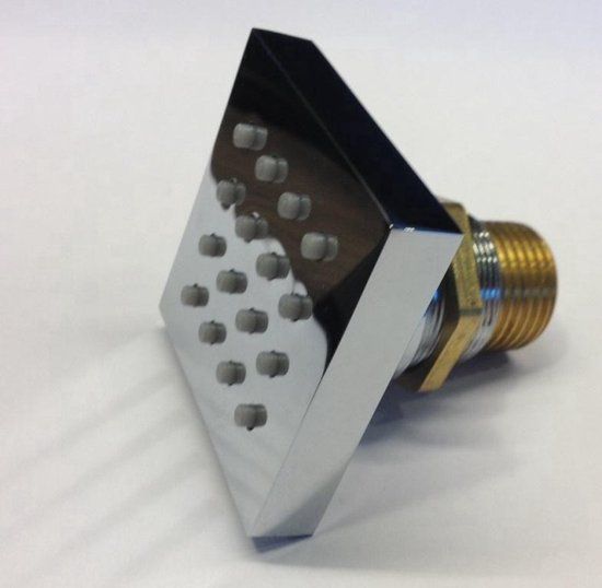 Best Design Inbouw Zij Jet Square Messing