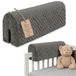 Bedrandbescherming voor kinderbedden 90 cm - bescherming voor bedframe babybed valbescherming voor boxspringbed bedrail met hoesrandbescherming kinderbabybedje Oeko-Tex Grijs