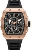 Cerruti 1881 ILG of Switzerland AG Chronograaf Gubbio Heren Polshorloge Rosékleurig Staal Rubber Zwart Mineraalglas 47mm 5 ATM