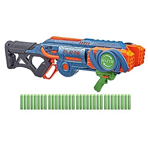 NERF Elite 2.0 Flipshots Flip-32 Blaster, 32 Dart vaten Flip om uw vuurkracht te verdubbelen, 32-Dart capaciteit, 32 Darts