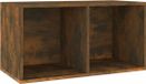 vidaXL Opbergbox voor LP's 71x34x36 cm bewerkt hout gerookt eikenkleur