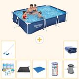 Bestway Rechthoekig Steel Pro Zwembad - 300 x 201 x 66 cm - Blauw