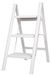 Merkloos Opvouwbare Steigerladder 3 Treden - Aluminium, Wit