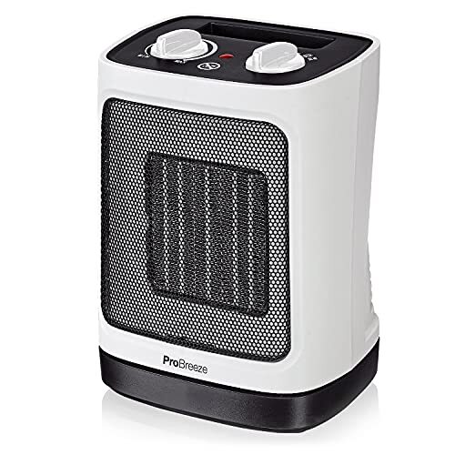 Pro Breeze Mini Keramische Ventilatorkachel - Ruimteverwarmer met automatische Oscillatie en 2 Warmteinstellingen (2000W)