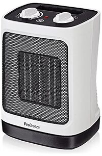 Pro Breeze Mini Keramische Ventilatorkachel - Ruimteverwarmer met automatische Oscillatie en 2 Warmteinstellingen (2000W)