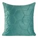 Eurofirany Kussenovertrek sofakussen sofakussen bedkussen kamerdecoratie elegant edel exclusief fluweel geometrisch patroon, donkerturquoise, 45x45cm, 2
