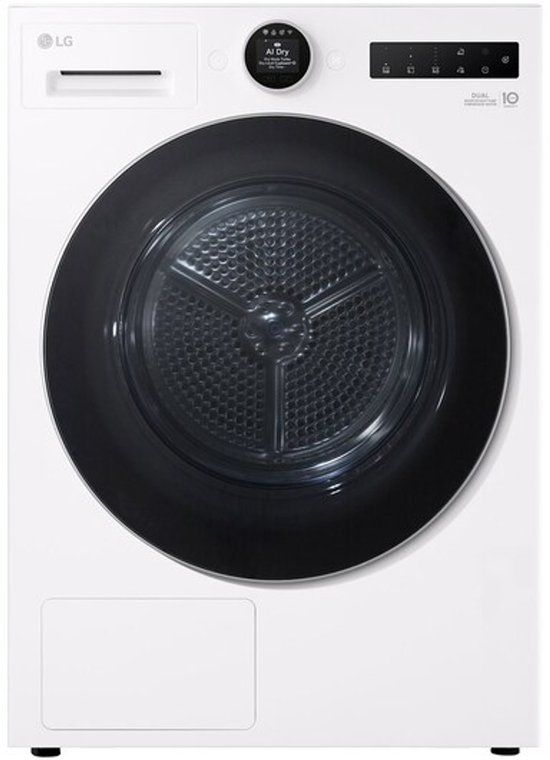 LG 9kg Warmtepompdroger Wit | AI Dry™ | TurboDry | Allergy Care - RT90X8