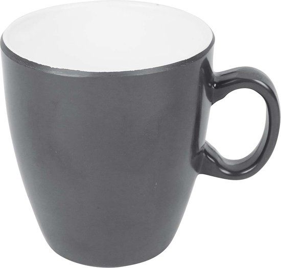 Bo-Camp - Mok - Two-Tone - Melamine - 4 Stuks - Grijs