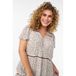 Zizzi midi jurk met stippen ecru