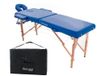 QUIRUMED Opvouwbare massagestoel van hout Easy, blauw, 194 x 70 cm