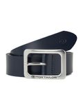 Tom Tailor TTEVE leren riem met vierkante gesp - Maat 80 - navy uni