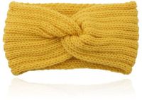 LGT JWLS Gebreide Hoofdband met Kruisknoop - Geel
