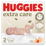 Huggies Extra Care Bebè, luiers maat 2 (3-6 kg), zeer absorberend, volledige bescherming, Disney-design, 40 stuks