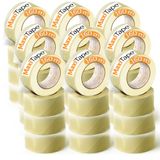 OFITURIA Transparante verpakkingstape voor het verpakken van dozen voor verzending en verhuizing. Zegel voor veilige en duurzame verpakking (36 mm x 160 m - transparant, 36 rolgordijn)