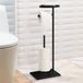 Unyqoos® Toiletpapierhouder vrijstaand met opbergvak - Noir
