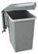 Poubelle - Avec porte automatique - Plastique - 18 litres - Gris foncé